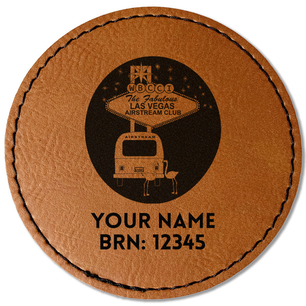 Las Vegas Airstream Club Leatherette Patches - Round