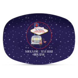 Las Vegas Airstream Club Plastic Platter - Microwave & Oven Safe Composite Polymer