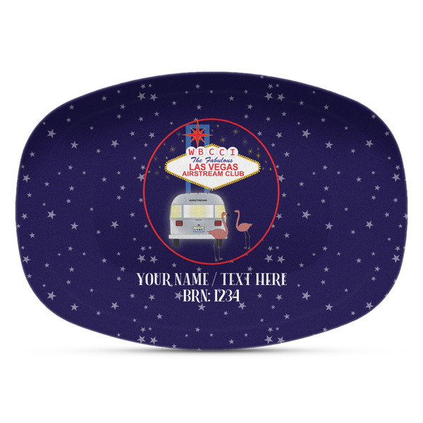 Custom Las Vegas Airstream Club Plastic Platter - Microwave & Oven Safe Composite Polymer