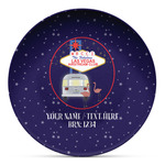 Las Vegas Airstream Club Microwave Safe Plastic Plate - Composite Polymer