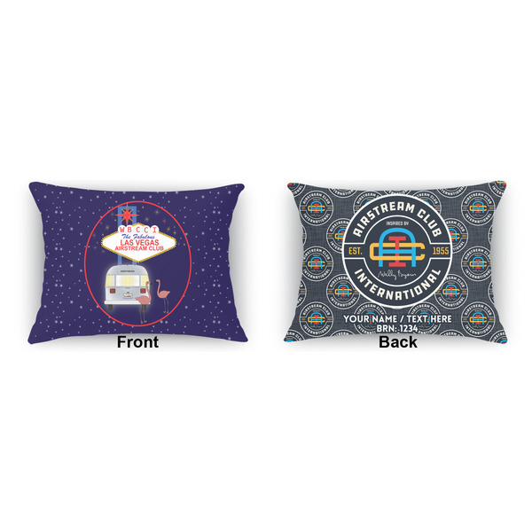 Las Vegas Airstream Club Outdoor Rectangular Throw Pillow (Front and Back)