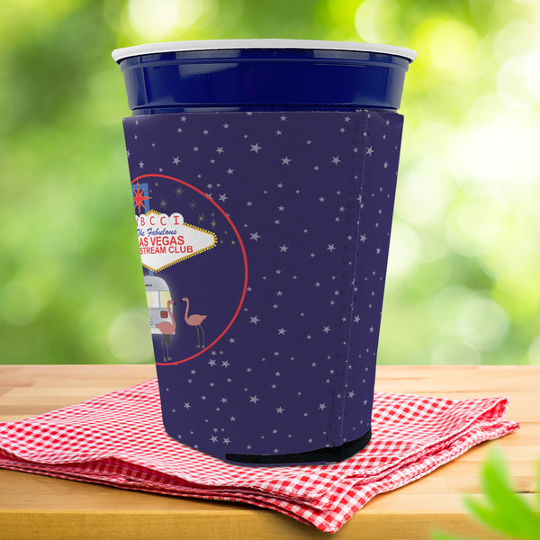 Las Vegas Airstream Club Party Cup Sleeves - with bottom - Lifestyle