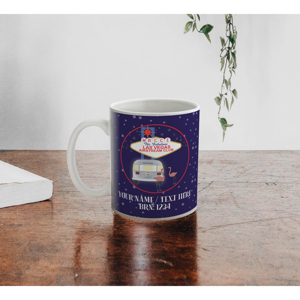 Las Vegas Airstream Club Personalized Coffee Mug - Lifestyle