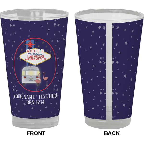 Las Vegas Airstream Club Pint Glass - Full Color - Front & Back Views