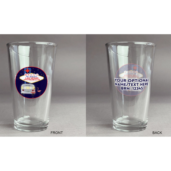 Las Vegas Airstream Club Pint Glass - Two Content - Approval
