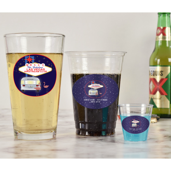 Las Vegas Airstream Club Pint Glass - Two Content - In Context