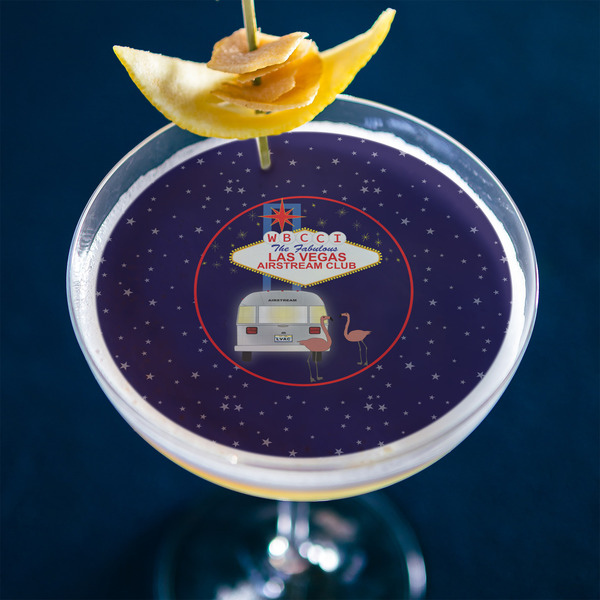 Las Vegas Airstream Club Printed Drink Topper - XLarge - In Context