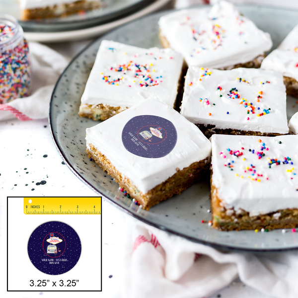 Las Vegas Airstream Club Printed Icing Circle - Large - In Context