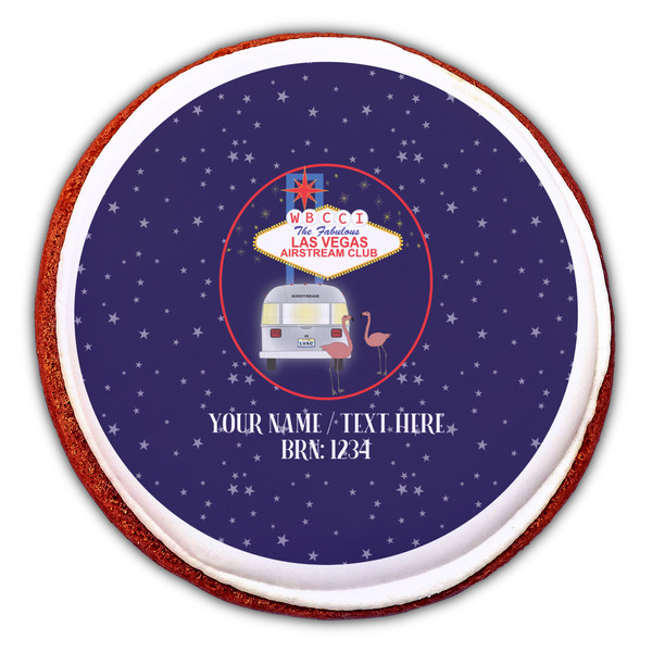 Las Vegas Airstream Club Printed Icing Circle - Large - On Cookie