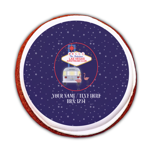 Las Vegas Airstream Club Printed Icing Circle - Medium - On Cookie