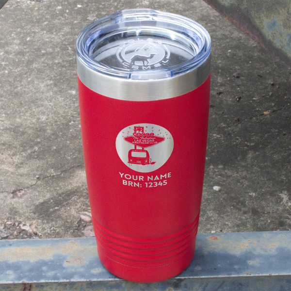 Las Vegas Airstream Club Red Polar Camel Tumbler - 20oz - Angled