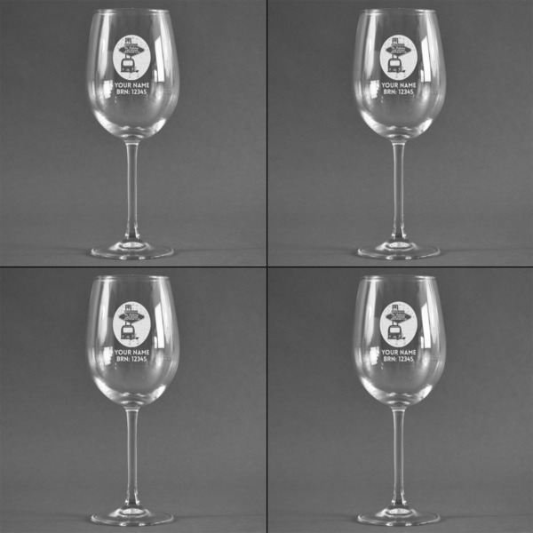 Las Vegas Airstream Club Set of Four Personalized Wineglasses - Approval