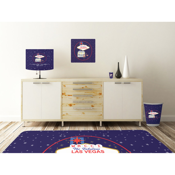 Las Vegas Airstream Club Square Wall Decal Wooden Desk