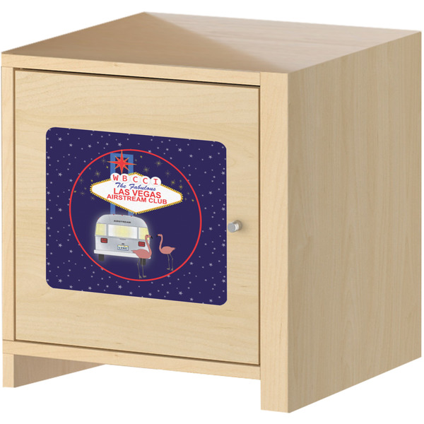 Las Vegas Airstream Club Square Wall Decal on Wooden Cabinet