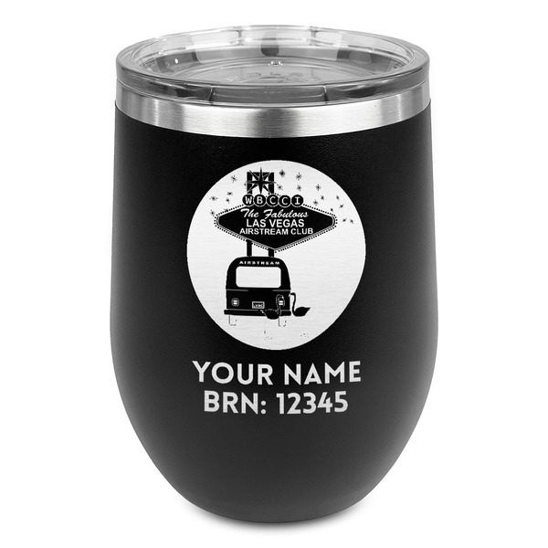 Custom Las Vegas Airstream Club Stemless Stainless Steel Wine Tumbler