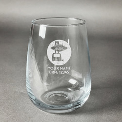 Las Vegas Airstream Club Stemless Wine Glass - Laser Engraved