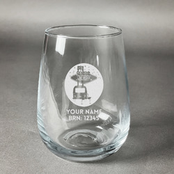Las Vegas Airstream Club Stemless Wine Glass - Laser Engraved