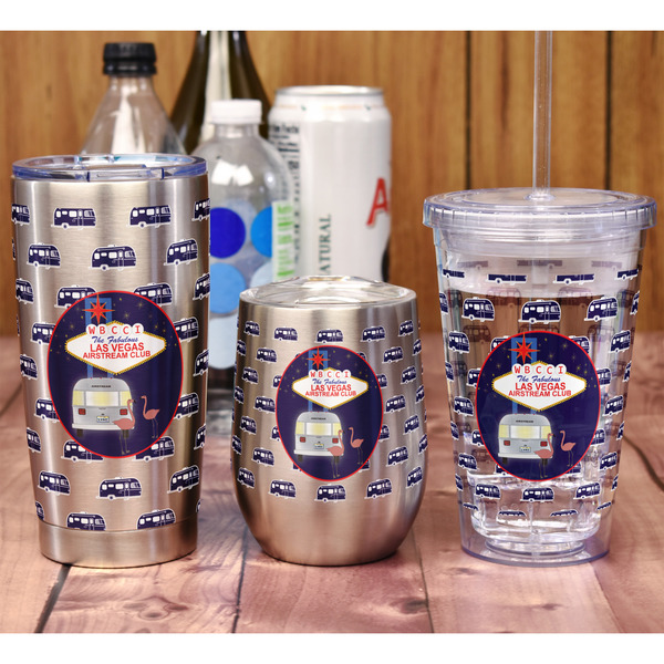 Las Vegas Airstream Club Stemless Wine Tumbler - Full Print - In Context