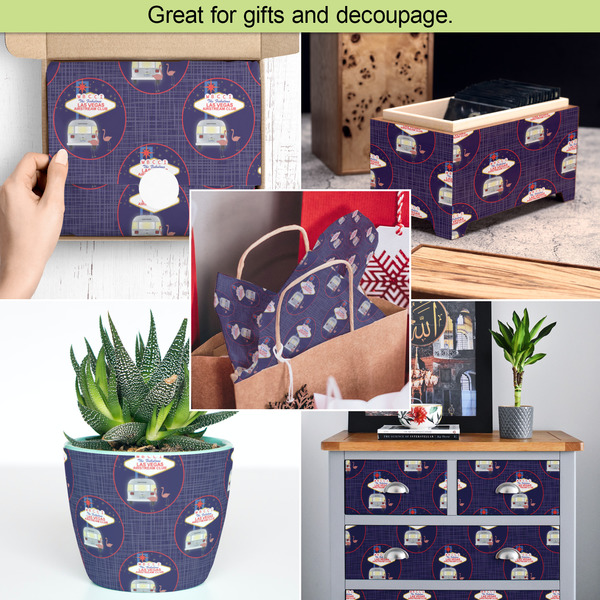 Las Vegas Airstream Club Tissue Paper - In Use Collage