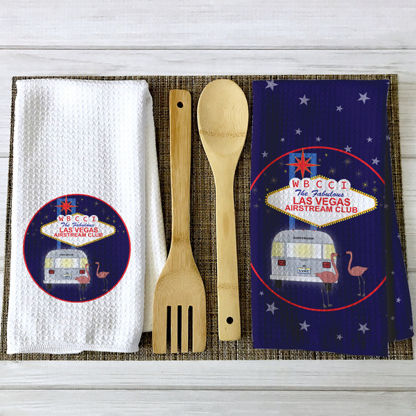 Las Vegas Airstream Club Waffle Weave Towels - 2 Print Styles