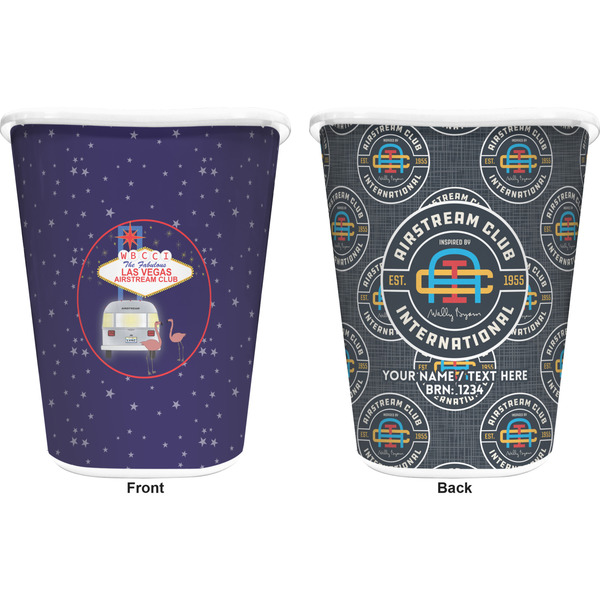 Las Vegas Airstream Club Waste Basket - White - Double Sided - Approval