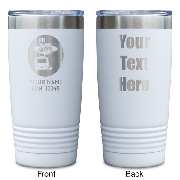 Las Vegas Airstream Club White Polar Camel Tumbler - 20oz - Double Sided - Approval