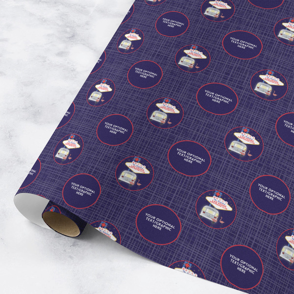 Custom Las Vegas Airstream Club Wrapping Paper Roll - Medium - Matte