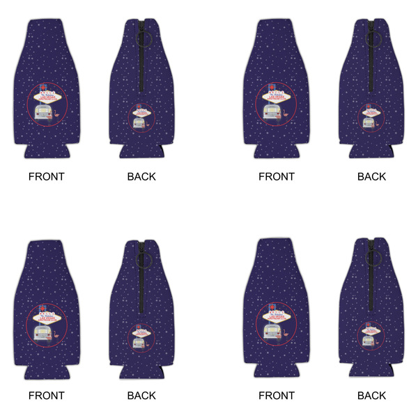 Las Vegas Airstream Club Zipper Bottle Cooler - Set of 4 - Approval