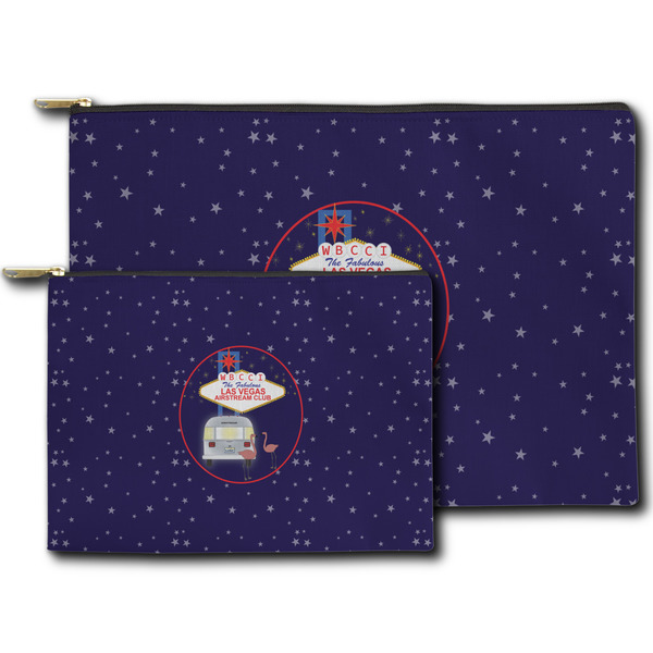 Las Vegas Airstream Club Zippered Pouches - Size Comparison