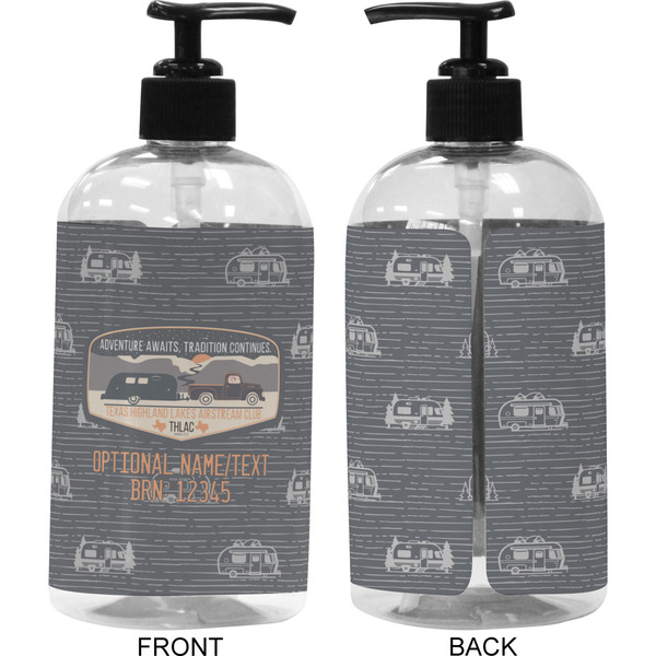 Texas Highland Lakes Airstream Club Logo 16 oz Plastic Liquid Dispenser (Approval) - Black