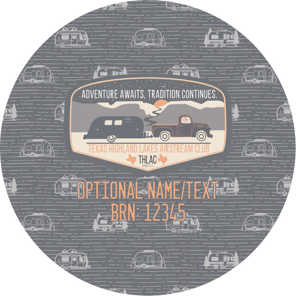 Custom Texas Highland Lakes Airstream Club Logo Multipurpose Round Labels - Custom Sized