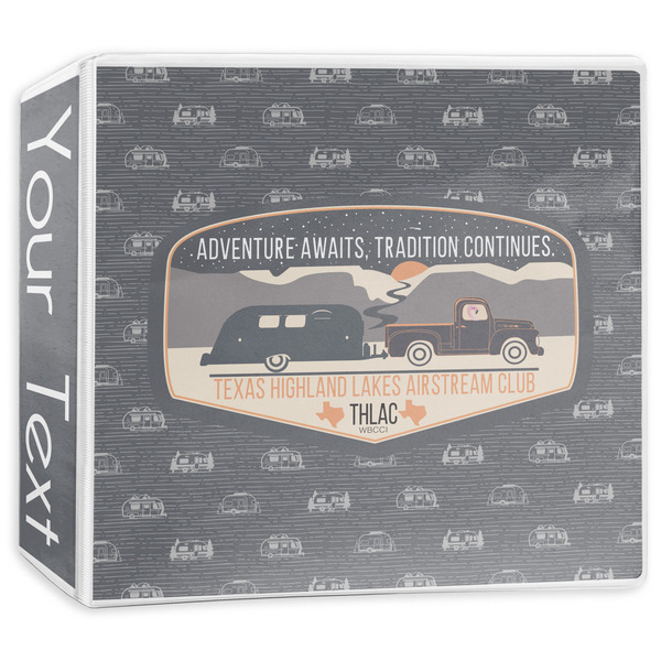 Custom Texas Highland Lakes Airstream Club Logo 3-Ring Binder - 3 inch