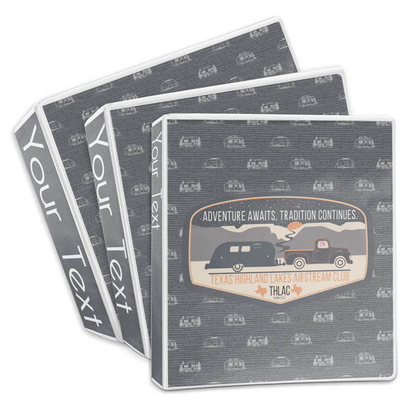 Custom Texas Highland Lakes Airstream Club Logo 3-Ring Binder