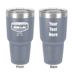 Texas Highland Lakes Airstream Club Logo 30 oz Stainless Steel Tumbler - Grey - Double-Sided