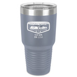 Texas Highland Lakes Airstream Club Logo 30 oz Stainless Steel Tumbler - Grey - Single-Sided