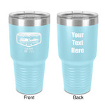 Texas Highland Lakes Airstream Club Logo 30 oz Stainless Steel Tumbler - Teal - Double-Sided