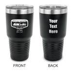 Texas Highland Lakes Airstream Club Logo 30 oz Stainless Steel Tumbler - Black - Double-Sided
