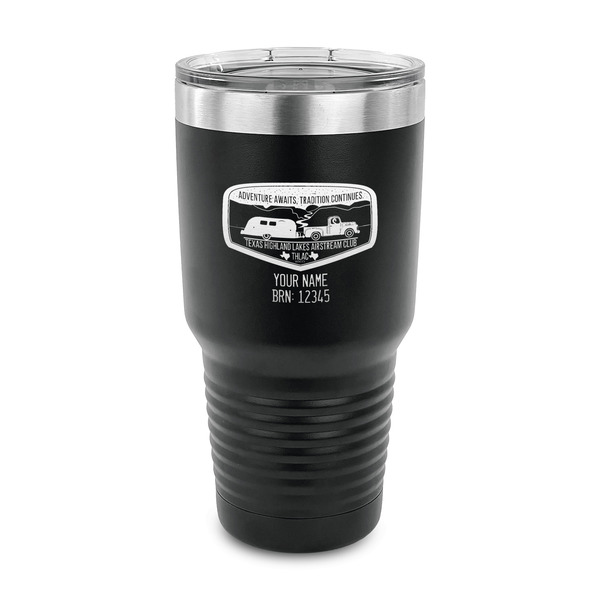 Custom Texas Highland Lakes Airstream Club Logo 30 oz Stainless Steel Tumbler