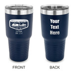 Texas Highland Lakes Airstream Club Logo 30 oz Stainless Steel Tumbler - Navy - Double-Sided