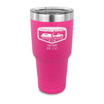 Texas Highland Lakes Airstream Club Logo 30 oz Stainless Steel Tumbler - Pink - Single-Sided