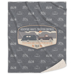 Texas Highland Lakes Airstream Club Logo Sherpa Throw Blanket