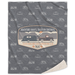 Texas Highland Lakes Airstream Club Logo Sherpa Throw Blanket