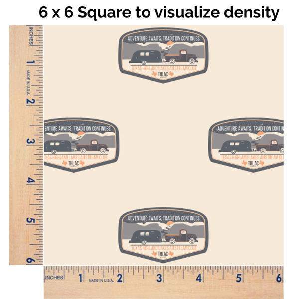 Texas Highland Lakes Airstream Club Logo 6x6 Swatch of Fabric
