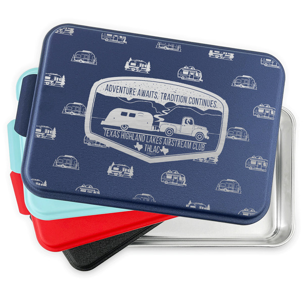 Texas Highland Lakes Airstream Club Logo Aluminum Cake Pan with Lid - PARENT/MAIN