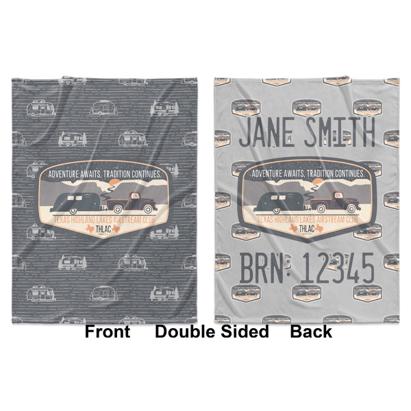 Texas Highland Lakes Airstream Club Logo Baby Blanket (Double Sided - Printed Front and Back)