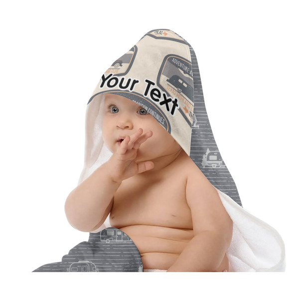 Texas Highland Lakes Airstream Club Logo Baby Hooded Towel on Child