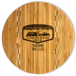 Texas Highland Lakes Airstream Club Logo Bamboo Cutting Board