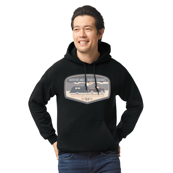 Custom Texas Highland Lakes Airstream Club Logo Hoodie - Black