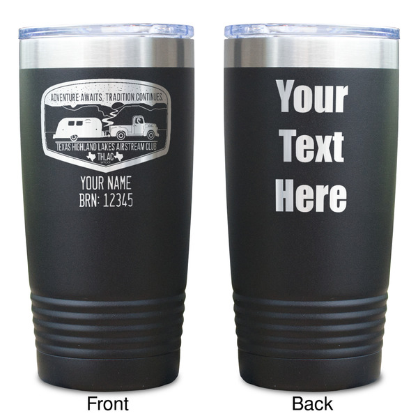 Texas Highland Lakes Airstream Club Logo Black Polar Camel Tumbler - 20oz - Double Sided  - Approval