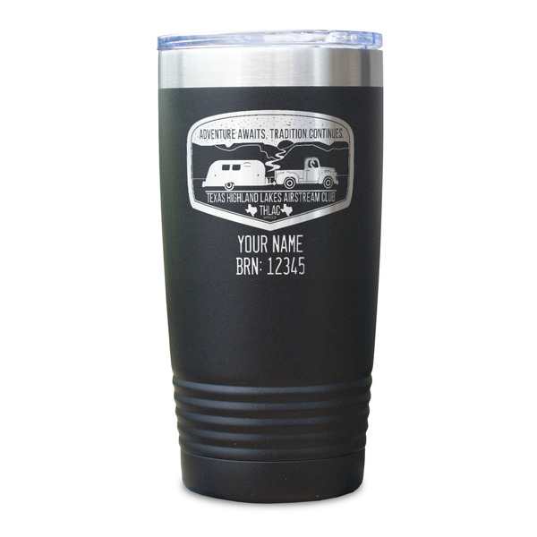Texas Highland Lakes Airstream Club Logo Black Polar Camel Tumbler - 20oz - Single Sided - Approval